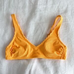 Orange Ribbed Xhilaration Bikini Top